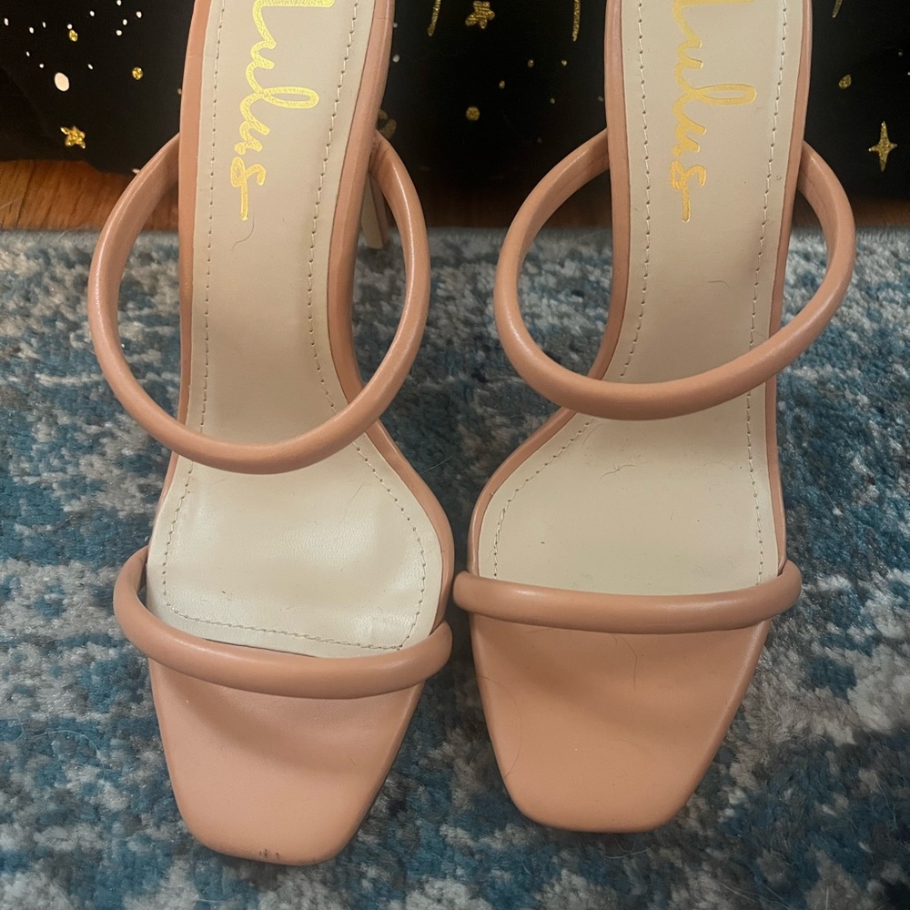 Lulu's Blush Pink Strappy Heels